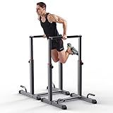 K KiNGKANG Dip Bar Station Set, 9 Level Adjustable, 1200lbs Heave Duty Dip Station for Full Body Workout Fitness,Functional Parallettes Bars