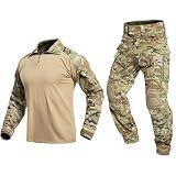 YEVHEV G3 Combat Suit Military Apparel Set Tactical Camouflage Clothing Hunting Uniform Paintball Gear with Knee Pads for Men