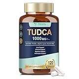 Totaria TUDCA 1000mg Liver Support Supplement with Milk Thistle, NAC, ALA, 80% Silymarin, 15-in-1 Extra Strength Bile Salts, for Liver Cleanse Detox & Repair, Gallbladder, Non-GMO, 120 Capsules