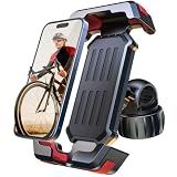 Pnitri 2026 New Upgraded Bike Phone Holder Handlebar - 1S Quick Install, Motorcycle Phone Mount, Bicycle Phone Holder fit Large Phone Case for iPhone Samsung, Dirt Scooter Mini Bike Accessories