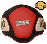 MMA Muay Thai Belly Pad (Hook n Loop (Red/White/Black))