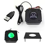 TruBoost USB Arcade Game Trackball Mouse Illuminated LED Round 4.5cm USB Connector with Bracket Kit