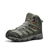 NORTIV 8 Men's Ankle High Waterproof Hiking Boots Outdoor Lightweight Shoes Trekking Trails Armadillo,Size 11,Army/Green/Black/Orange,160448_M