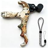 NoxDyn Archery Bow Release for Compound Bow, 4-Finger Adjustable Sensitivity Thumb Release Aid, 360° Rotatable Head for Hunting and Target Practice (Camouflage)