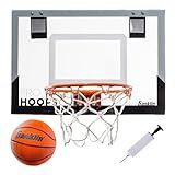 Franklin Sports Over The Door Mini Basketball Hoop - Pro Hoops Indoor Mini Hoop with Mini Basketball - Slam Dunk Approved Shatter Resistant Backboard - Bedroom + Office Mini Hoop + Ball - Black