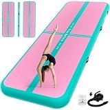FINCOME Inflatable Gymnastics Mat Tumble Track Air Mats for Home with Pump