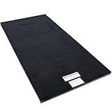 Dollamur 3'x6'x1-3/8" Gymnastics Mat, Black, Carpeted Mat for Tumbling and Cheerleading