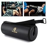 Plan4U Barbell Pad for Bench Press Hip Thrust Weightlifting, Upgraded Board Press with 2 inches Non-Slip Thickness Leather Foam Pad Fits Standard Olympic Bars for Powerlifting Bench Workout, Black