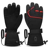 FEETMOR Heated Gloves,Unisex Rechargeable Battery Powered Electric Heating Gloves for Winter Outdoor,Skiing,Camping,Hiking