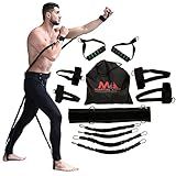 Boxing Bands, Boxing Resistance Bands, Full Body Resistance Band, MMA Training Equipment, Boxing Equipment, Punching Bands, 150 lbs Bands for Home Fitness Workout, Punching Resistance Bands (Black)