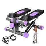 YYJO Steppers for Exercise at Home, Mini Stepper with Resistance Bands Quiet Portable Stair Stepper for Buttocks Lifting and Body Shaping