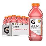 Gatorlyte Rapid Rehydration Electrolyte Drink, Strawberry Kiwi, Specialized Blend of 5 Electrolytes, Lower Sugar, No Artificial Sweeteners or Flavors, 20 fl oz Bottles (12 Pack)