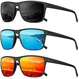 QALLY Polarized Sunglasses Men, Mens Sunglasses Polarized UV protection Lightweight Sun Glasses for Driving Fishing Golf