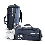 GrappleGear Heavy Duty BJJ Duffel Bag & Backpack in 1 - Large Pocket for Sweaty Gi, Rashguards, or Shoes - Perfect Gym Bag for Brazilian Jiu Jitsu, Martial Arts, Boxing, MMA, Kickboxing, Muay Thai.