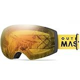OutdoorMaster Ski Goggles PRO - Frameless, Interchangeable Lens 100% UV400 Protection Snow Goggles for Men & Women (Photochromic Amber VLT30%-78%)