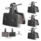 SkyStage 4 Pairs Bike Brake Pads, Disc Brake Pads (Resin,Semi-Metallic) for Mountain Bike Disc Brakes, Bicycle Brake Pads Compatible with TRP Tektro Shimano Deore Br Ebike Brake Pads (4 Pairs-Black)