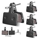 SkyStage 4 Pairs Bike Brake Pads, Disc Brake Pads (Resin,Semi-Metallic) for Mountain Bike Disc Brakes, Bicycle Brake Pads Compatible with TRP Tektro Shimano Deore Br Ebike Brake Pads (4 Pairs-Black)