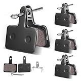 SkyStage 4 Pairs Bike Brake Pads, Disc Brake Pads (Resin,Semi-Metallic) for Mountain Bike Disc Brakes, Bicycle Brake Pads Compatible with TRP Tektro Shimano Deore Br Ebike Brake Pads (4 Pairs-Black)