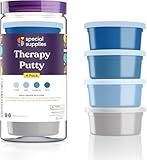 Special Supplies Therapy Putty for Kids and Adults - Resistive Hand Exercise Stress Relief Therapy Putty Kit, Set of 4 Strengths, Three Ounces of Each Putty (Ocean Colors)