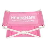 HeadChair™ – Vintage Beach Lounger Headrest | Compact Folding Beach Pillow (Pink Lemonade)