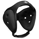 Matman Dynasty Adult Wrestling Headgear & Ear Guards for BJJ & MMA (Black)