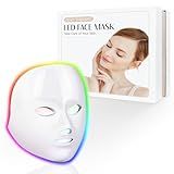 Red Light Therapy for Face, Led Face Mask Light Therapy, 7-1 Colors LED Facial Skin Care Mask, White