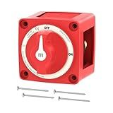 300A Boat Battery Disconnect Switch Waterproof 12V 48V Battery Shut Off Switch ON/Off Heavy Duty & Ignition Protected Power Kill Switch for Marine Car RV Truck