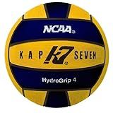 KAP K7 SEVEN KAP7 Size 4 HydroGrip Water Polo Ball (Offical Ball of The NCAA), Yellow/Navy