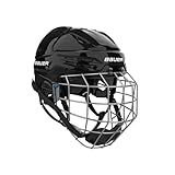 Bauer Re-Akt 55 Hockey Helmet Combo with Facemask, Senior (Black, Medium)