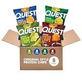 Quest Nutrition Protein Chips Variety Pack, Dill Pickle, BBQ, Cheddar & Sour Cream, Sour Cream & Onion, High Protein, Low Carb, Gluten Free 1.1 oz (Pack of 8)
