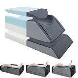 Kehangte Leg Elevation Pillows for After Surgery,4-Height Adjustable Leg Elevating Pillow,Knee Surgery Recovery Equipment,Improving Blood Circulation,Ankle/Foot Surgery Swelling, Washable Cover