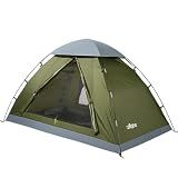 CampExo Camping Tent,1 Person Tent,Lightweight Waterproof Backpacking Tent,5-Minute Setup Outdoor Tent with Carry Bag,Ideal for Camping Hiking (Army Green)