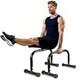 AmazeFan Parallettes Bars, High Steel Push Up Bar Strength Training For Handstands, Calisthenics Bars & Dip Bars, Calisthenic, Push Up Stands Handle for Floor Workouts Calisthenics Equipment ﻿ (Black, 12in)