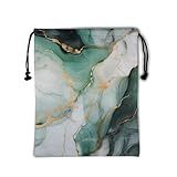 Nerxy Green Marble Gymnastics Grip Bag - Marbled Grip Bag for Gymnasts with Stone Drawstring, Perfect for Sports, Parties, and Gifts