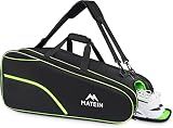 MATEIN Tennis Bag 6 Rackets, Large Racket Bag with Shoe Compartment, Cooler