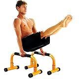 Teclor Steel Push Up Bar, 9.5in High Parallettes Bars Great for L-sit, Handstands, Full Planche & Dips, Heavy-duty No Wobbling Calisthenics Equipment MAX Capacity 660LBS, 1.5in Dia Save Wrist & Great