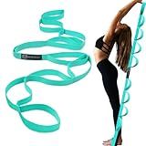 A AZURELIFE Premium Durable Stretch Straps with Loops, Stretching Strap for Physical Therapy, Multi-Loop Yoga Strap Fitness Exercise Strap for Yoga, Pilates, Dance, Flexibility&Exercise