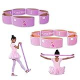2 PCS Stretch Bands For Kids – Yoga Straps for Stretching with 7 Loops –Workout Guide – Video Exercises For Elastic Stretch Strap Pilates, Yoga, Dance, Gymnastics, Dance (Pink & Purple)