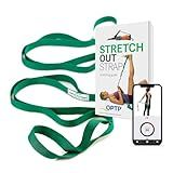 OPTP The Original Stretch Out Strap with Exercise Book, for Flexibility and Mobility Exercises. Stretch Out Straps for Physical Therapy, Yoga Stretching Strap and Knee Therapy Strap. Made in the USA