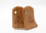 CULTUR 2 Pack Eco-Friendly Bamboo Surfboard Wax Comb & Scraper - Essential Surf Wax Removal & Texturing Tool for Optimal Grip