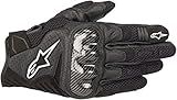 Alpinestars SMX-1 Air V2 Gloves, Short Cuff Fit, Leather and Mesh Construction, CE-Certified, Ergonomic Protection, Summer Riding Glove, XL, Black