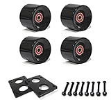 LOOEEL 60mm Cruiser Wheels 80A Contains ABEC-9 Bearings and Spacers,Skateboard Riser Pads,Skateboard Hardware Screws Bolts,fit for Your Cruiser Skateboards,Penny Board -Black