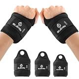ELEAMY Wrist Weights for Women & Men - 1.0lb*2 Pair - Black