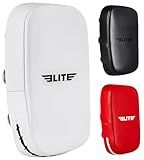 Elite Sports Muay Thai Kickboxing Training Pad for Kickboxing,MMA,Taekwondo,Karate. Ideal for Punches,Knees, and Kicks in Martial Arts Training (Solid White)