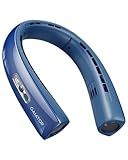 Gaiatop Portable Neck Fan, 40° Stretch Neck Cooler with 360° Surrounding Cooling, 1-100 Speed Scroll Switch Hands Free Personal Fans H1 Turbo Mode for Outdoor Travel Office Gym Gifts for Dad Mom, Blue