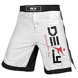 DEFY Xtreme MMA Fight Shorts UFC Cage Fight Grappling Muay Thai Kickboxing White (Large)