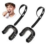 Maoopeen Football Mouth Guard, 2Pack Youth Mouth Guard Soft Mouthpiece, Professional Sports MouthGuard for Boxing, Hockey, Basketball, Lacrosse (Black)