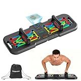 POSKOU Push Up Board With Counter,Pushup Board For Men and Women,Foldable Gym Strength Training Fitness Equipment,Calisthenics Equipment