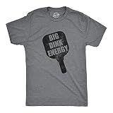 Big Dink Energy Pickleball Paddle Graphic Funny T Shirts for Men Grey M