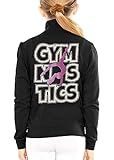 STRETCH IS COMFORT Gymnast's Rhinestones Gymnastics Black Jacket Purple Gymnast Medium